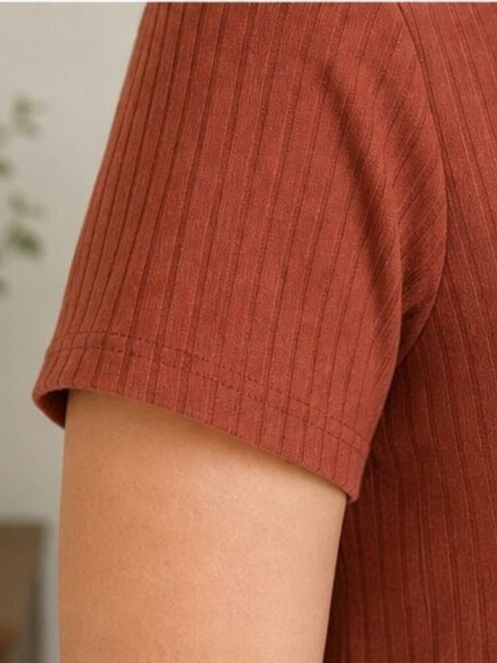 Rust Wrap Blouse - Picture 5 of 6